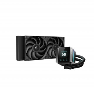 DeepCool CPU Water Cooler - MYSTIQUE 240 (maks. 21dB; maks. 123,09 m3/h; 2x12cm, LED zaslon, črn) PC
