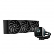 DeepCool CPU Water Cooler - MYSTIQUE 360 (maks. 21dB; maks. 123,09 m3/h; 3x12cm, LED zaslon, črn) 