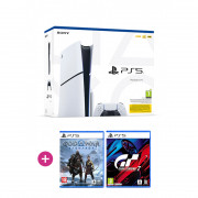 PlayStation 5 (Slim) + God of War: Ragnarök + Gran Turismo 7 