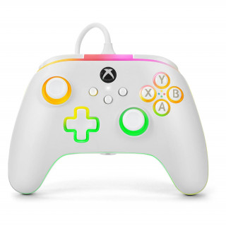 Žični krmilnik PowerA Advantage Lumectra - bel Xbox Series