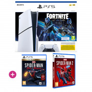 PlayStation 5 (Slim) Fortnite Cobalt Star bundle + Marve's Spider-Man Miles Morales UE + Marvel's Spider-Man 2 