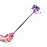 Celly mini selfie stick, jack connector, pink 