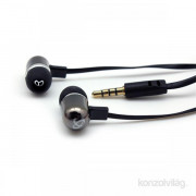 Črna mikrofonska kovinska slušalka Sbox EP-044B 