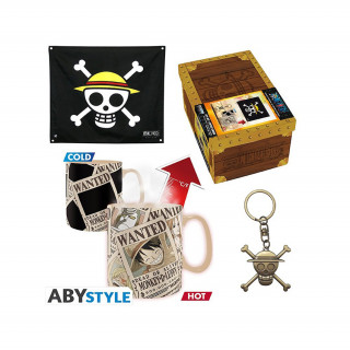 Abysse - One Piece - darilni set - zastava, 3D obesek za ključe, skodelica, ki spreminja barvo ob segrevanju Merch