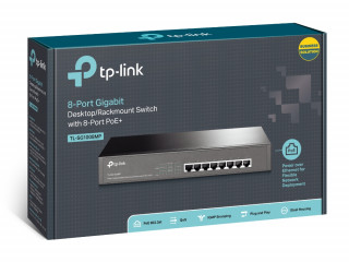 TP-Link TL-SG1008MP mrežno stikalo Brez upravljanja Gigabit Ethernet (10/100/1000) Power over Ethernet (PoE) Črna PC