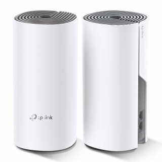 TP-Link Deco E4 (2-pack) Dvopasovni (2,4 GHz / 5 GHz) Wi-Fi 5 (802.11ac) Bela, Siva Notranji PC