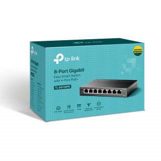 TP-Link TL-SG108PE mrežno stikalo Upravljano L2 Gigabit Ethernet (10/100/1000) Power over Ethernet (PoE) Črna PC