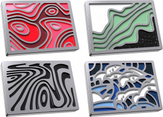 HyperX Badge Pack - Abstract Magnetic Badges Keyboard badge PC