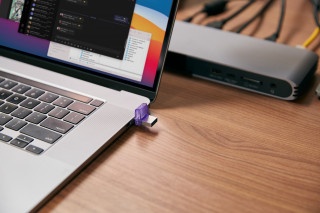 Kingston Technology DataTraveler microDuo 3C pogon USB 128 GB USB Type-A / USB Type-C 3.2 Gen 1 (3.1 Gen 1) Nerjaveče jeklo, Vijolična PC