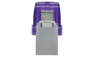 Kingston Technology DataTraveler microDuo 3C pogon USB 128 GB USB Type-A / USB Type-C 3.2 Gen 1 (3.1 Gen 1) Nerjaveče jeklo, Vijolična PC