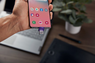 Kingston Technology DataTraveler microDuo 3C pogon USB 128 GB USB Type-A / USB Type-C 3.2 Gen 1 (3.1 Gen 1) Nerjaveče jeklo, Vijolična PC