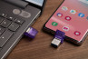 Kingston Technology DataTraveler microDuo 3C pogon USB 256 GB USB Type-A / USB Type-C 3.2 Gen 1 (3.1 Gen 1) Nerjaveče jeklo, Vijolična thumbnail
