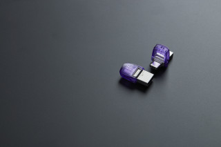 Kingston Technology DataTraveler microDuo 3C pogon USB 256 GB USB Type-A / USB Type-C 3.2 Gen 1 (3.1 Gen 1) Nerjaveče jeklo, Vijolična PC