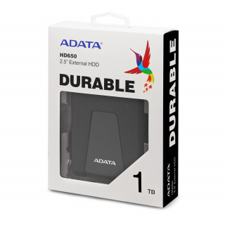 ADATA HD 650 zunanji trdi disk 1 TB 2.5" 2.0/3.2 Gen 1 (3.1 Gen 1) Črna PC