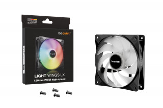 be quiet! LIGHT WINGS LX 120mm PWM high-speed Računalniško ohišje Ventilator 12 cm Črna 1 kos(-i) PC