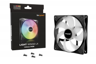 be quiet! LIGHT WINGS LX 140mm PWM Računalniško ohišje Ventilator 14 cm Črna 1 kos(-i) PC