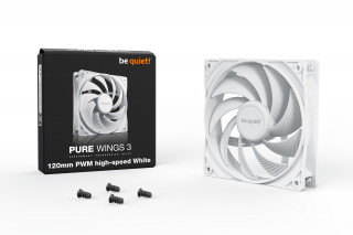 be quiet! Pure Wings 3 120mm PWM high-speed White Računalniško ohišje Ventilator 12 cm Bela 1 kos(-i) PC