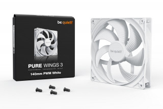 be quiet! Pure Wings 3 140mm PWM White Računalniško ohišje Ventilator 14 cm Bela 1 kos(-i) PC