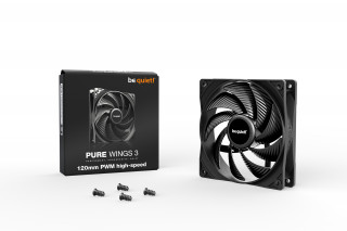 be quiet! Pure Wings 3 120mm PWM high-speed Računalniško ohišje Ventilator 12 cm Črna 1 kos(-i) PC