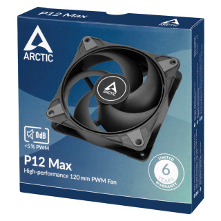 ARCTIC P12 Max Računalniško ohišje Ventilator 12 cm Črna 1 kos(-i) PC