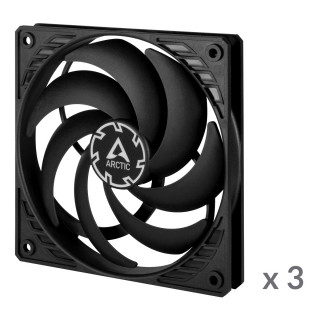 ARCTIC P12 Slim PWM PST Računalniško ohišje Ventilator 12 cm Črna 3 kos(-i) PC