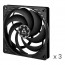 ARCTIC P12 Slim PWM PST Računalniško ohišje Ventilator 12 cm Črna 3 kos(-i) thumbnail