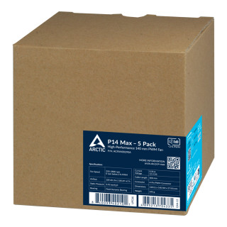 ARCTIC P14 Max Računalniško ohišje Ventilator 14 cm Črna PC