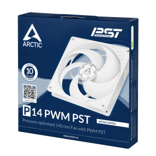 ARCTIC P14 PWM PST Računalniško ohišje Ventilator 14 cm Bela PC