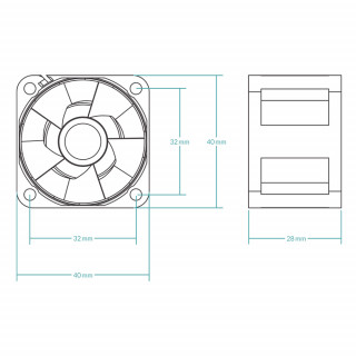 ARCTIC S4028-15K Računalniško ohišje Ventilator 4 cm Črna 5 kos(-i) PC