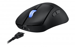 ASUS ROG Keris II Ace Wireless AimPoint Black miška Igranje iger Za desno roko RF Wireless + Bluetooth + USB Type-A Optični 42000 DPI PC