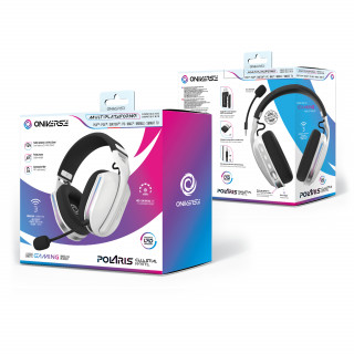 Oniverse Polaris Slušalke z mikrofonom Žična in Brezžična Naglavni trak Igranje iger USB Type-C / USB Type-A Bluetooth Črna, Bela PC