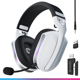 Oniverse Polaris Slušalke z mikrofonom Žična in Brezžična Naglavni trak Igranje iger USB Type-C / USB Type-A Bluetooth Črna, Bela PC