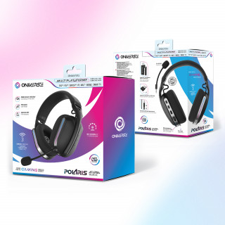 Oniverse Polaris Slušalke z mikrofonom Žična in Brezžična Naglavni trak Igranje iger USB Type-C / USB Type-A Bluetooth Črna PC