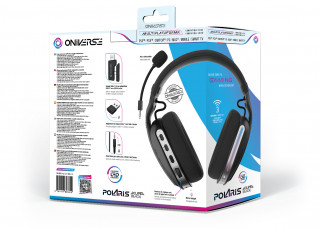 Oniverse Polaris Slušalke z mikrofonom Žična in Brezžična Naglavni trak Igranje iger USB Type-C / USB Type-A Bluetooth Črna PC