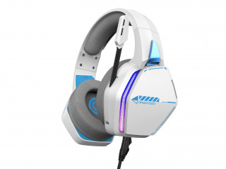 Oniverse Nebula Slušalke z mikrofonom Žični Naglavni trak Igranje iger USB vrsta-A Bela PC