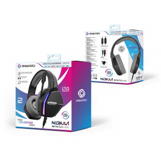 Oniverse Nebula Slušalke z mikrofonom Žični Naglavni trak Igranje iger USB vrsta-A Črna PC