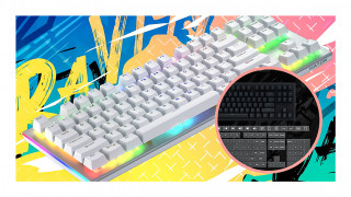 HATOR Gravity X TKL tipkovnica Igranje iger USB QWERTY Angleška (ZDA) Bela PC