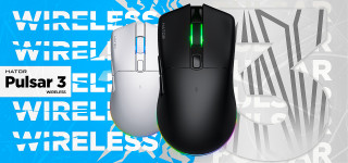 HATOR Pulsar 3 Wireless miška Igranje iger Obojeročna RF Wireless + Bluetooth + USB Type-C Optični 12000 DPI PC