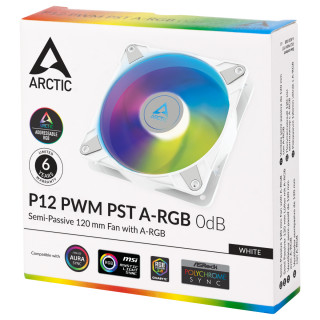 Ventilator Arctic P12 PWM PST A-RGB 0dB, bel PC