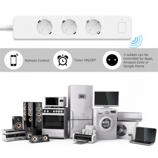 Pametni razdelilnik Woox Smart Home - R4056 (3*110-240V AC, 2x USB, senzor nadtoka, prenapetostna zaščita) Dom