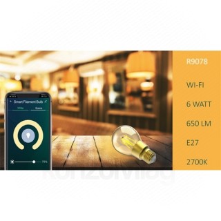 Woox Smart Home Smart žarnica - R9078 (E27, 6W, 650 Lumnov, 2700K, Wi-Fi, ) Dom