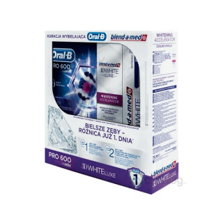Oral-B Pro 600 električna zobna ščetka + BAM Accelerator + BAM White Brillance zobna pasta Dom