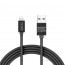 Delight Black iPhone Lightning podatkovni kabel z LED lučko 1 m thumbnail