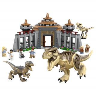 LEGO Jurassic World Središče za obiskovalce: napad tiranozavra in velociraptorja (76961) Igra 