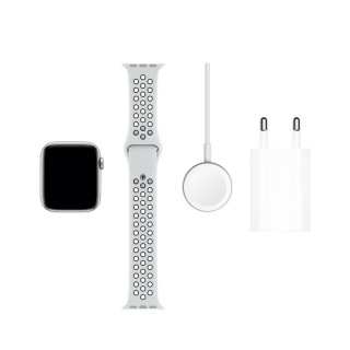 Apple Watch Nike Series GPS, 44 mm srebrno aluminijasto ohišje s čistim platinastim/črnim športnim pasom Nike S/MM/L Mobile