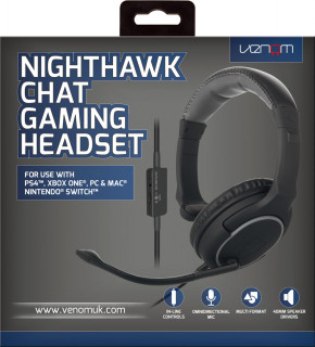 VENOM VS2865 Nighthawk Chat igralne slušalke Več platform