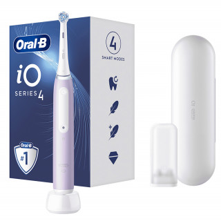 Oral-B iO Series 4 belo-sivka vijolična električna zobna ščetka Dom