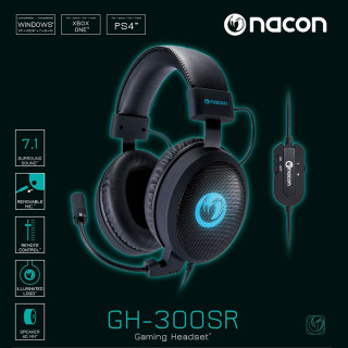 NACON PC 7.1 Gaming slušalke - Črne (GH-300SR) PC