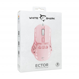 WHITE SHARK ECTOR-P WS GM-5016P gaming miška 7D / 12.200 dpi roza RGB PIXART PMW3327 PC
