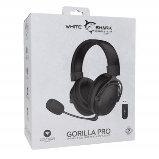 WHITE SHARK WSP WGH-2443B GORILLA PRO brezžične igralne slušalke + mikrofon Črna PC